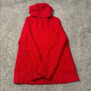 Maeve by Anthropologie Vibrant Red Knit Sweater